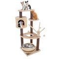 Pet Adobe 6-Tier Cat Tree Tower with Cat Bed, Brown 642397HVY